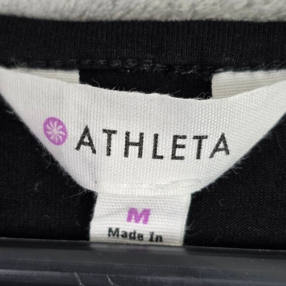 Womens Athleta Black Sleeveless Ruched Midi Dress Rayon Spandex Blend Size M - Picture 2 of 8